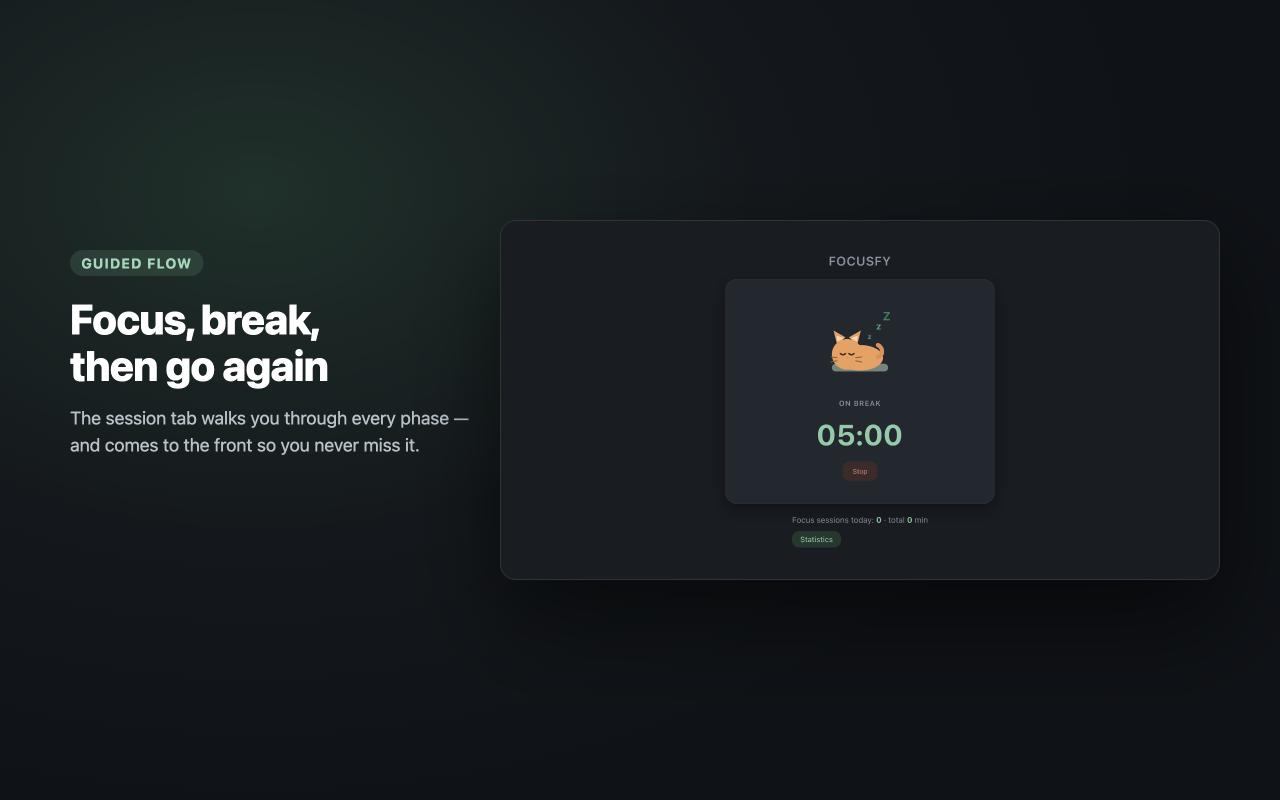 The session tab on a break